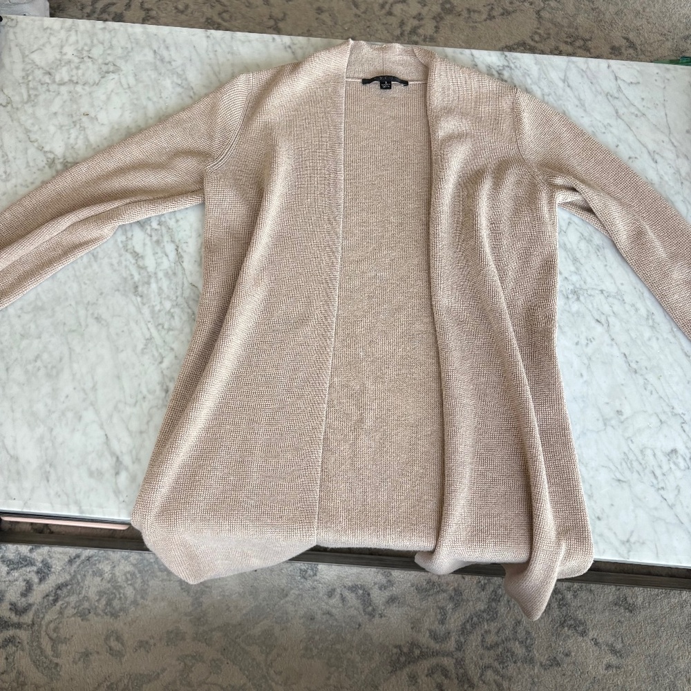 Cyrus fitted and cozy beige cardigan /sweater